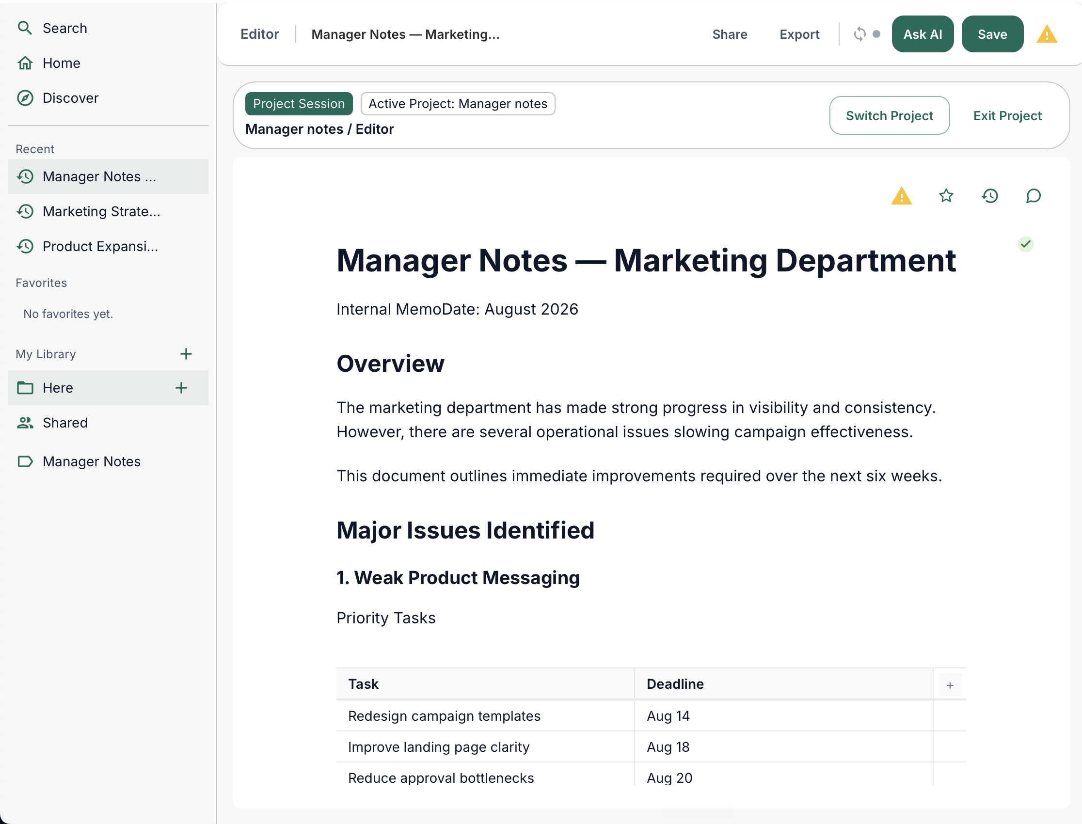 Investor page dashboard preview